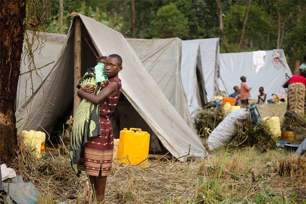 Rangers families camping and installing themselves in the wild