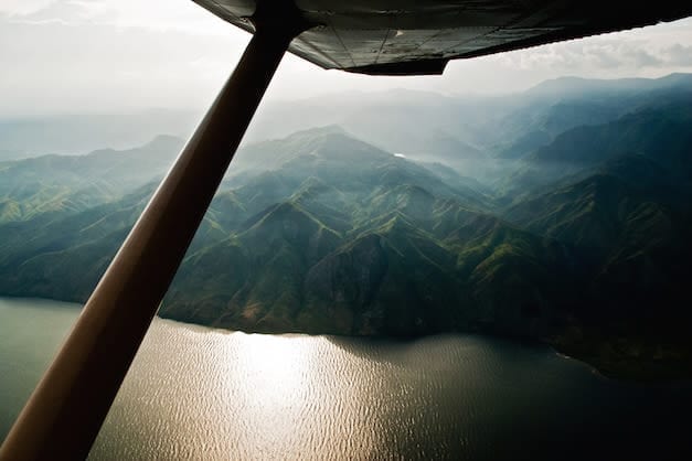 Flight over Lake Edward, LuAnne Cadd